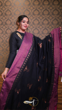 Zari Emb Stripes Border