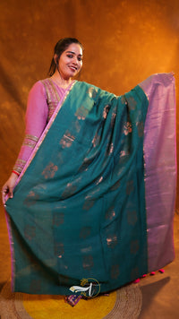 Zari Emb Stripes Border