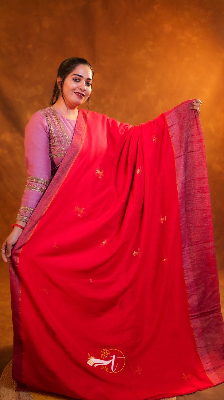Zari Emb Stripes Border