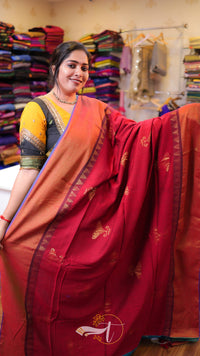 Zari Emb Stripes Border