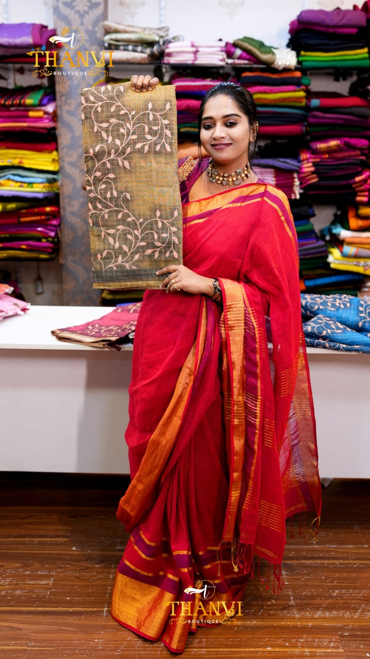 Kora cotton Saree