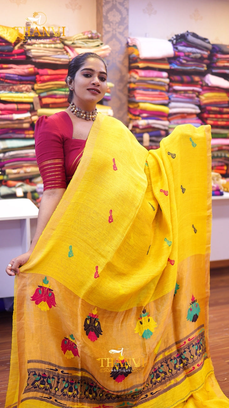 Linen Matka Tissue Saree