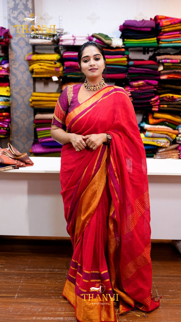 Premium Golden Zari  Saree