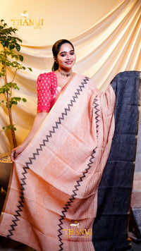Bamboo Ikat Cotton Saree