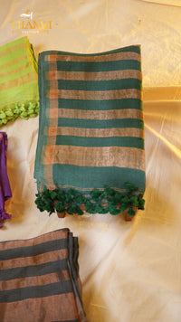 Plain Linen saree