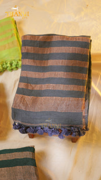 Plain Linen saree