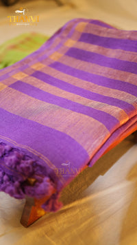 Plain Linen saree