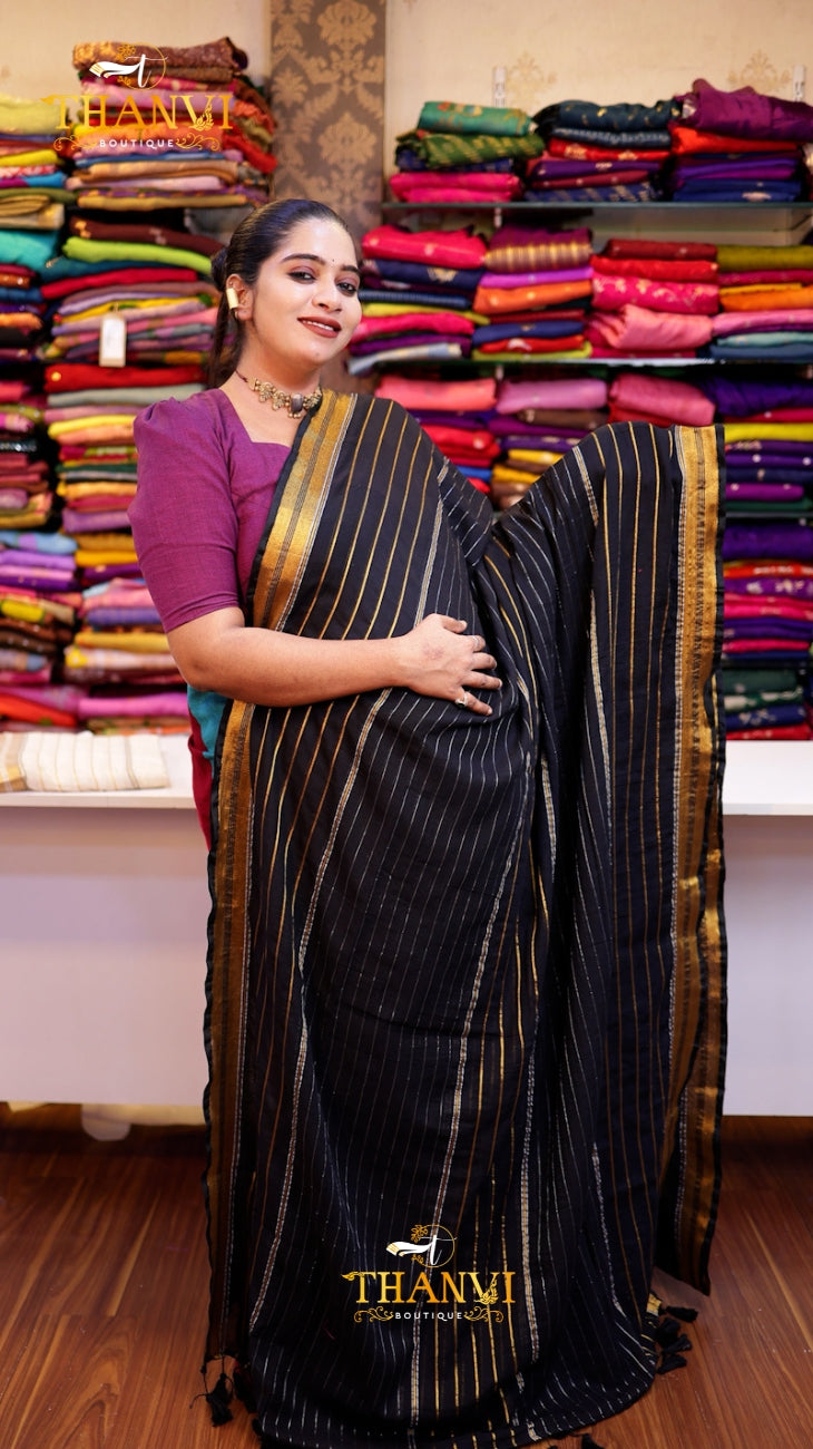 Premium Golden Stripe Modal Cotton