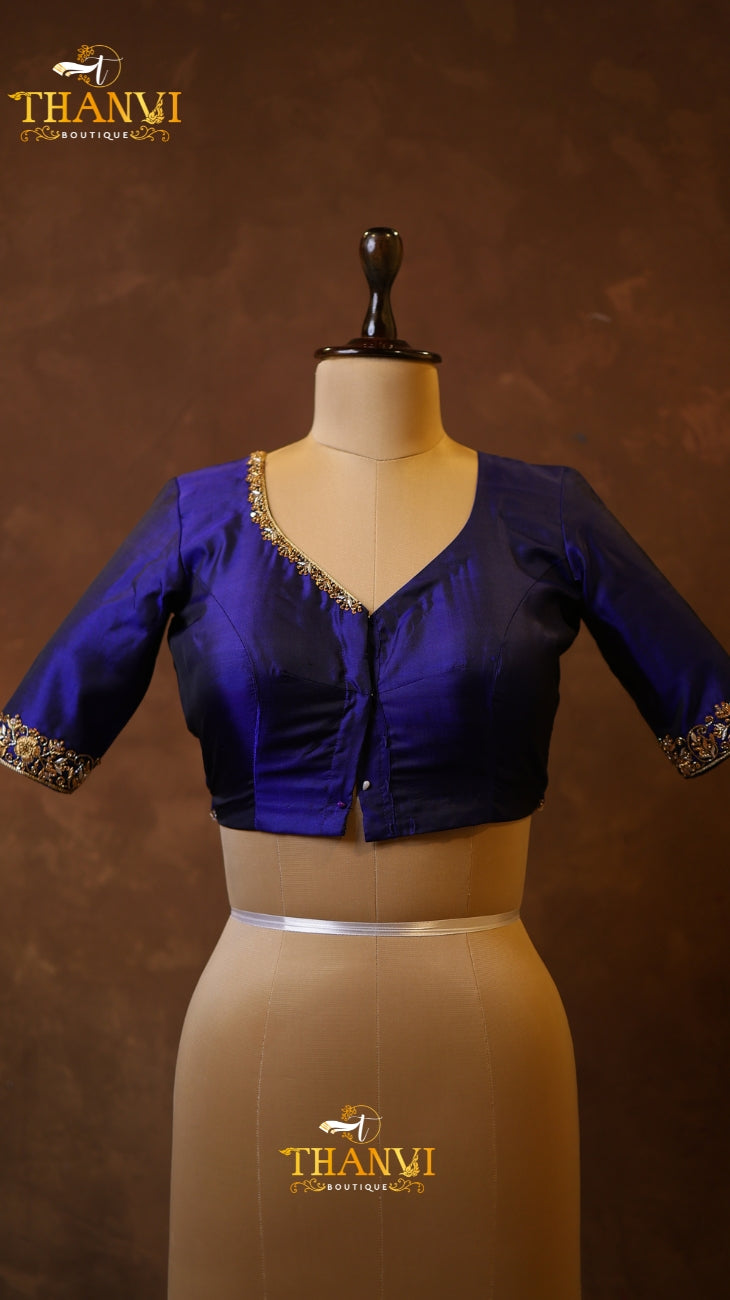 Keyhole Aari Work Blouse