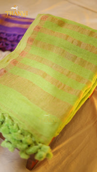 Plain Linen saree