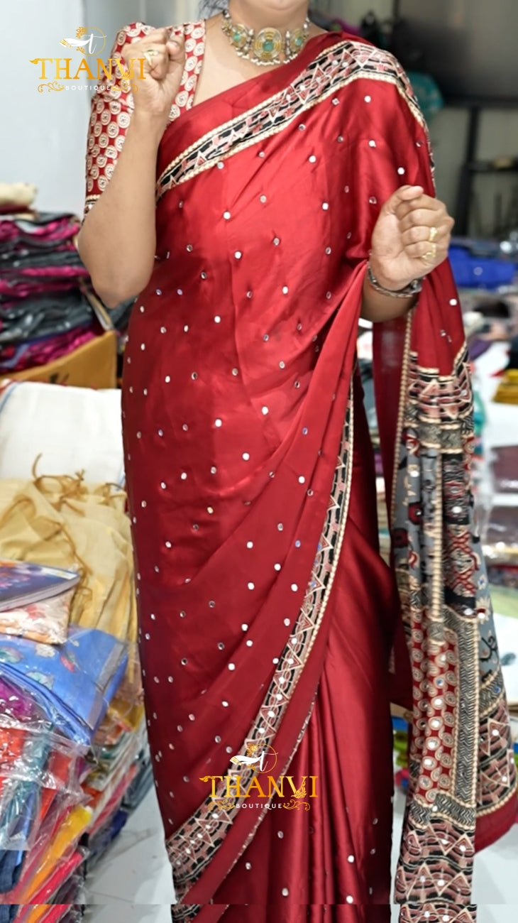 Ajarakh Modal Silk Saree