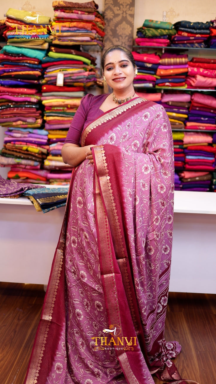 Mysore Crepe saree