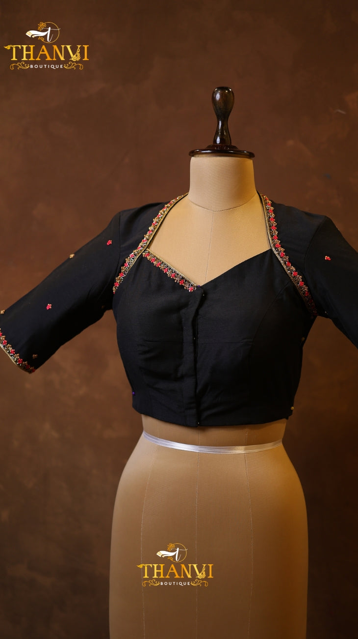 Royal Embellished Neck Blouse
