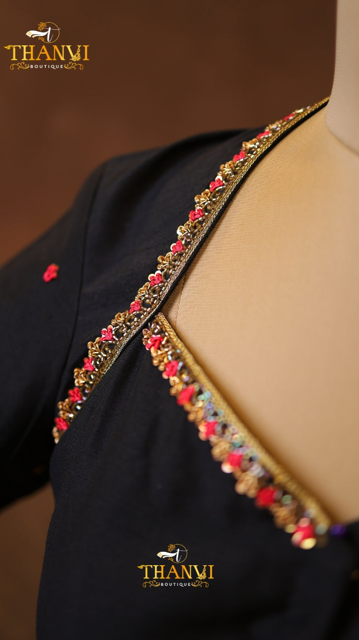 Royal Embellished Neck Blouse