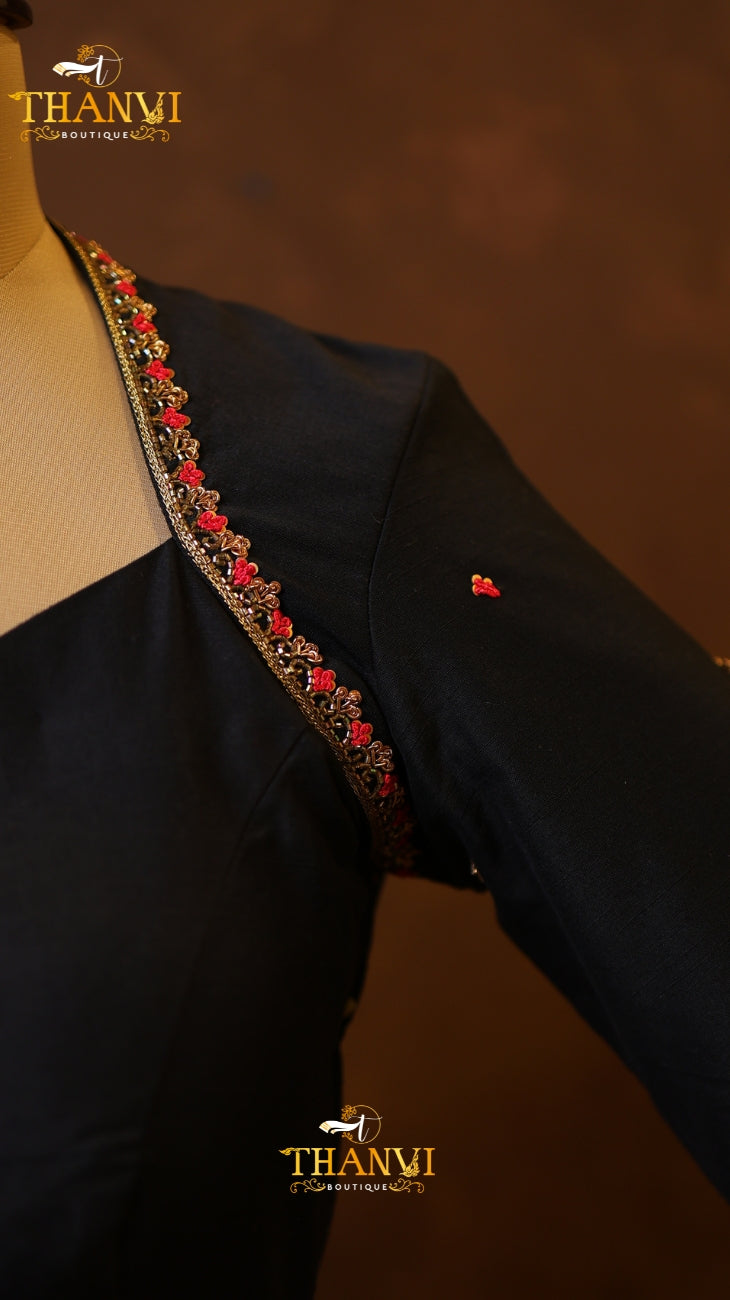 Royal Embellished Neck Blouse