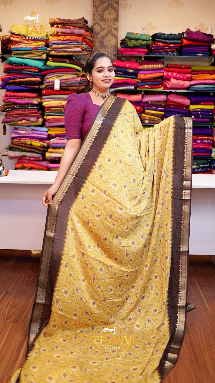 Mysore Crepe saree