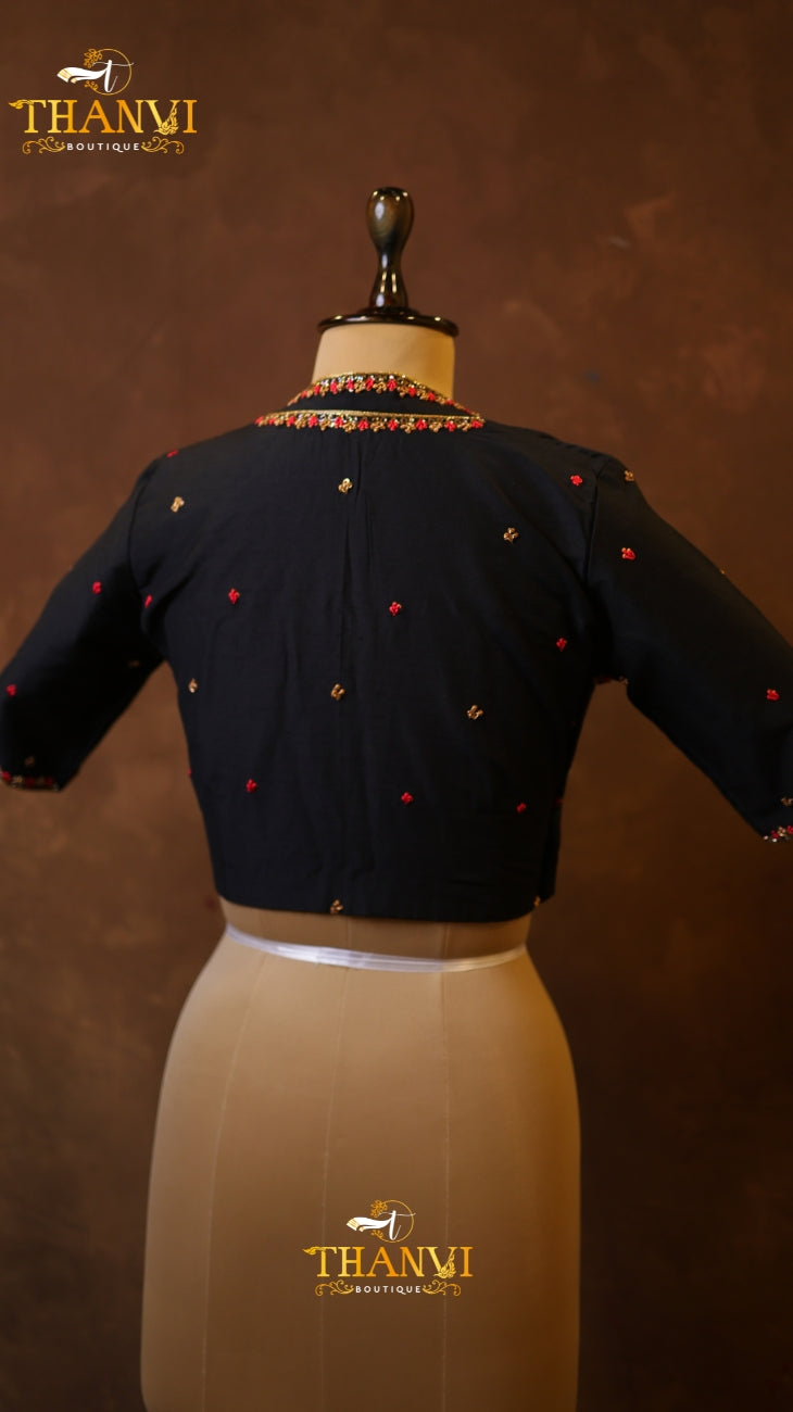 Royal Embellished Neck Blouse