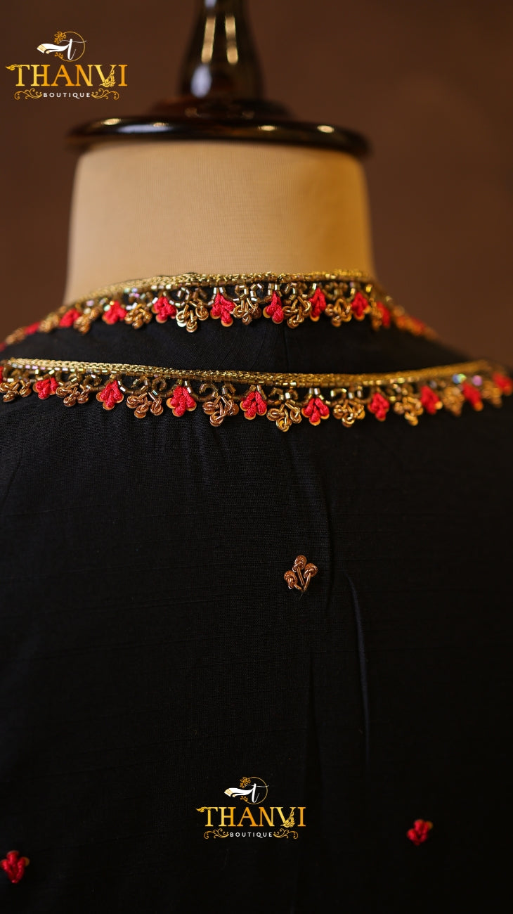Royal Embellished Neck Blouse