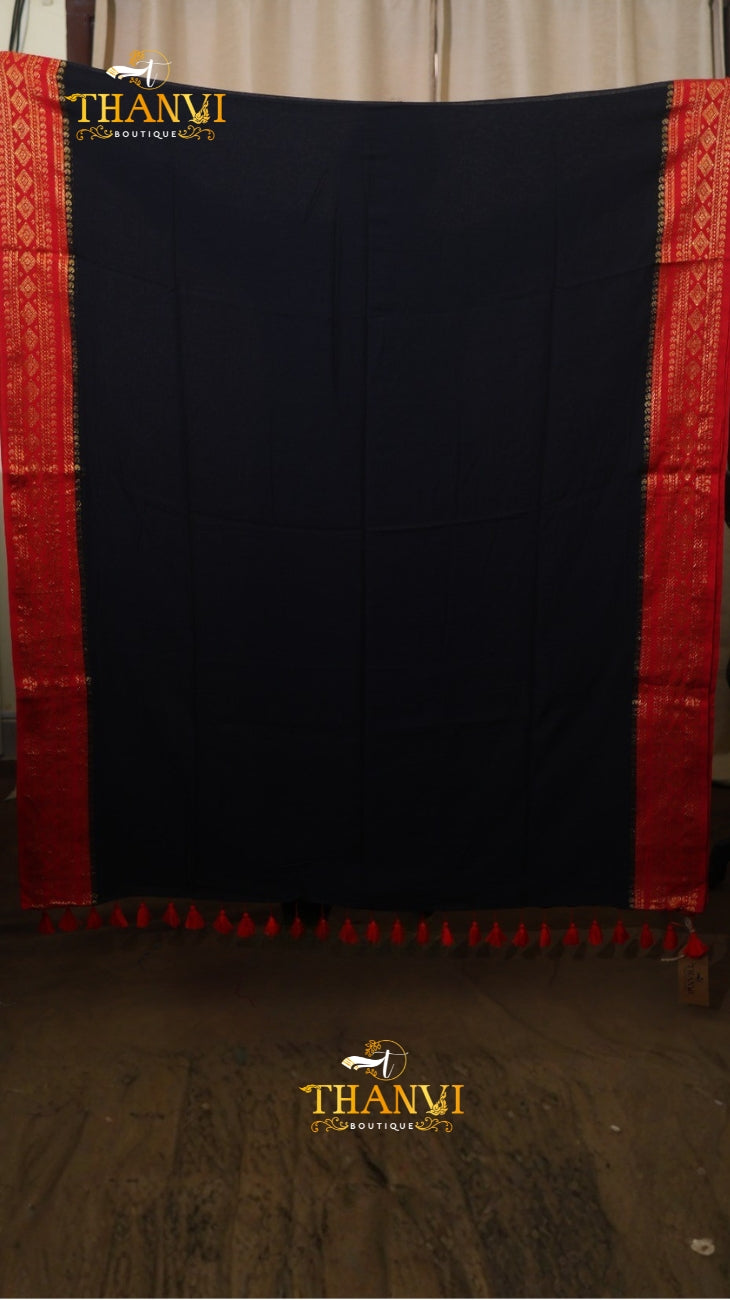 Mulberry Jacquard Border Saree