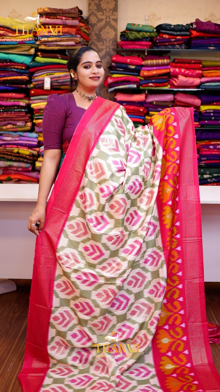 Pochampally Moonga Silk Saree
