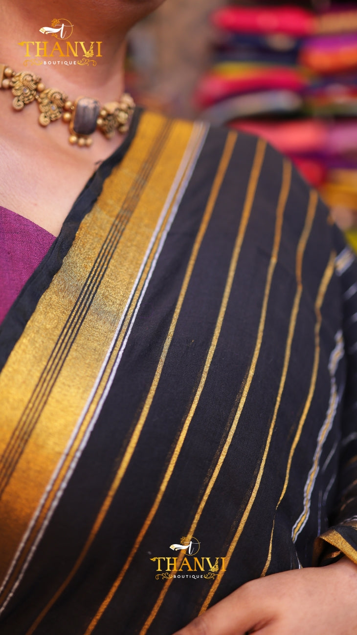 Premium Golden Stripe Modal Cotton