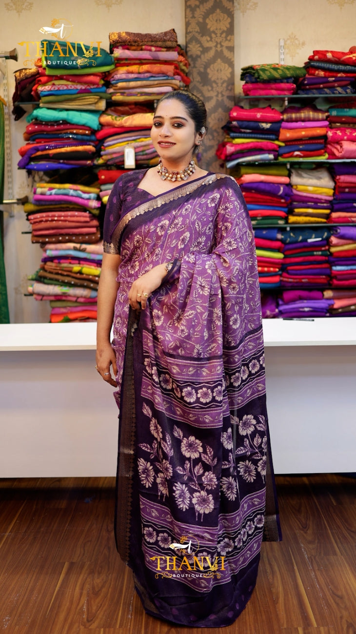 Mysore Crepe saree