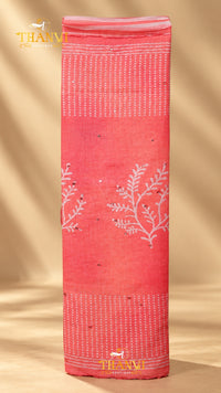 Kota Cotton Mirror Work Saree