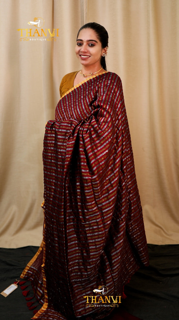 Metallic Stripes Mulberry