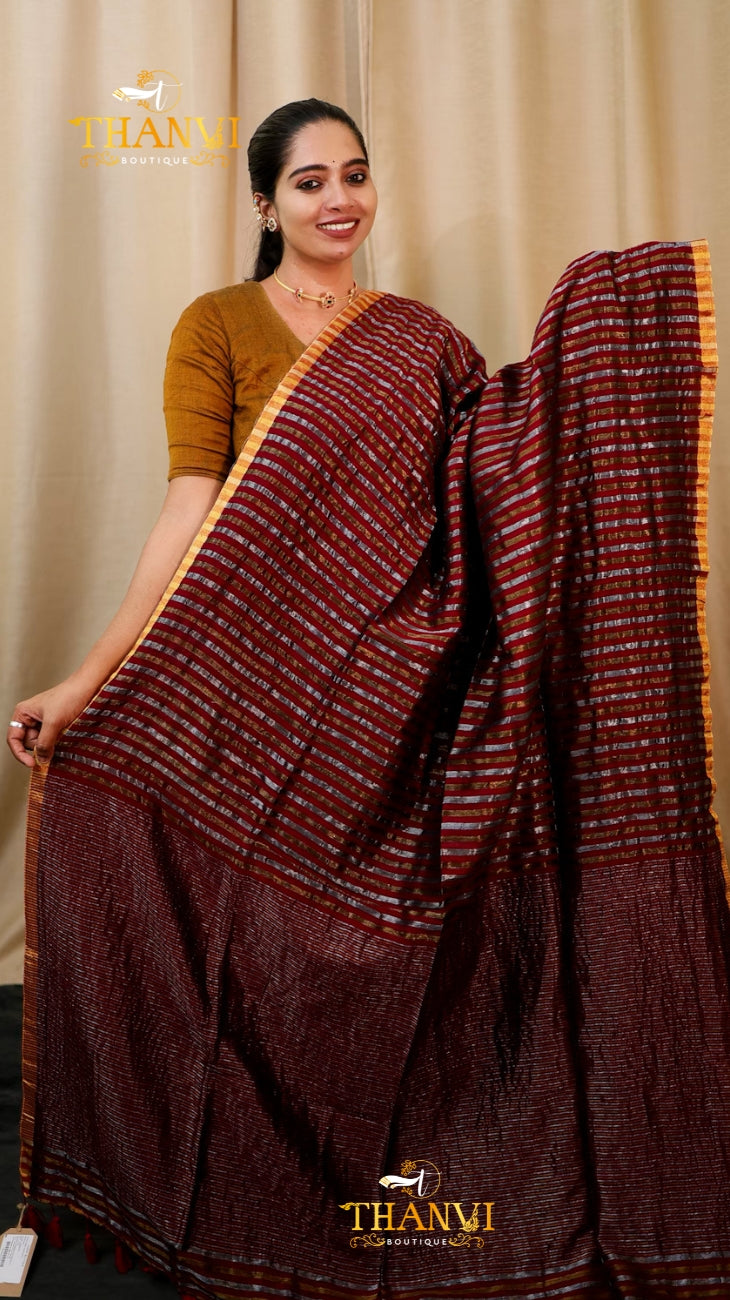 Metallic Stripes Mulberry