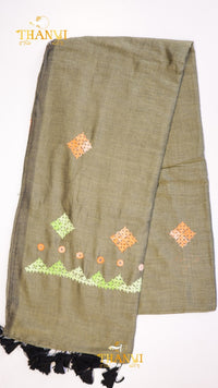 Applique Embroidery Saree