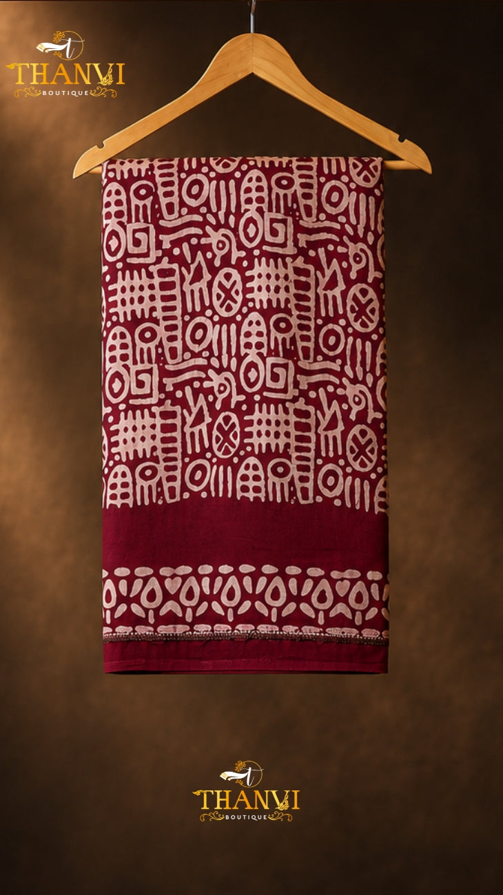 Tribal Charm Modal Cotton Saree