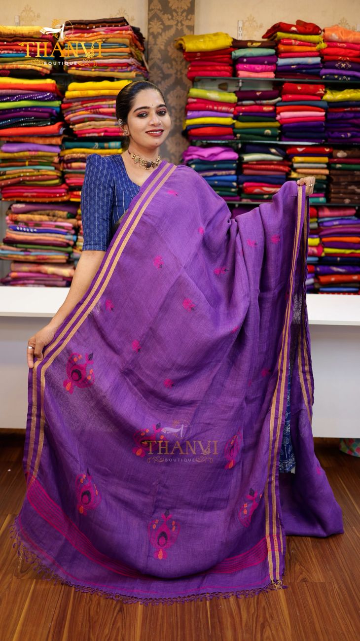 Mashru Linen Saree
