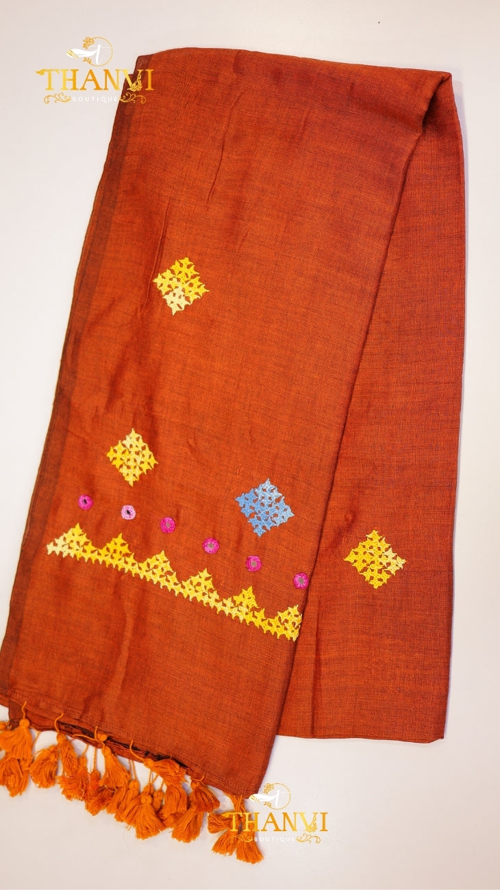 Applique Embroidery Saree