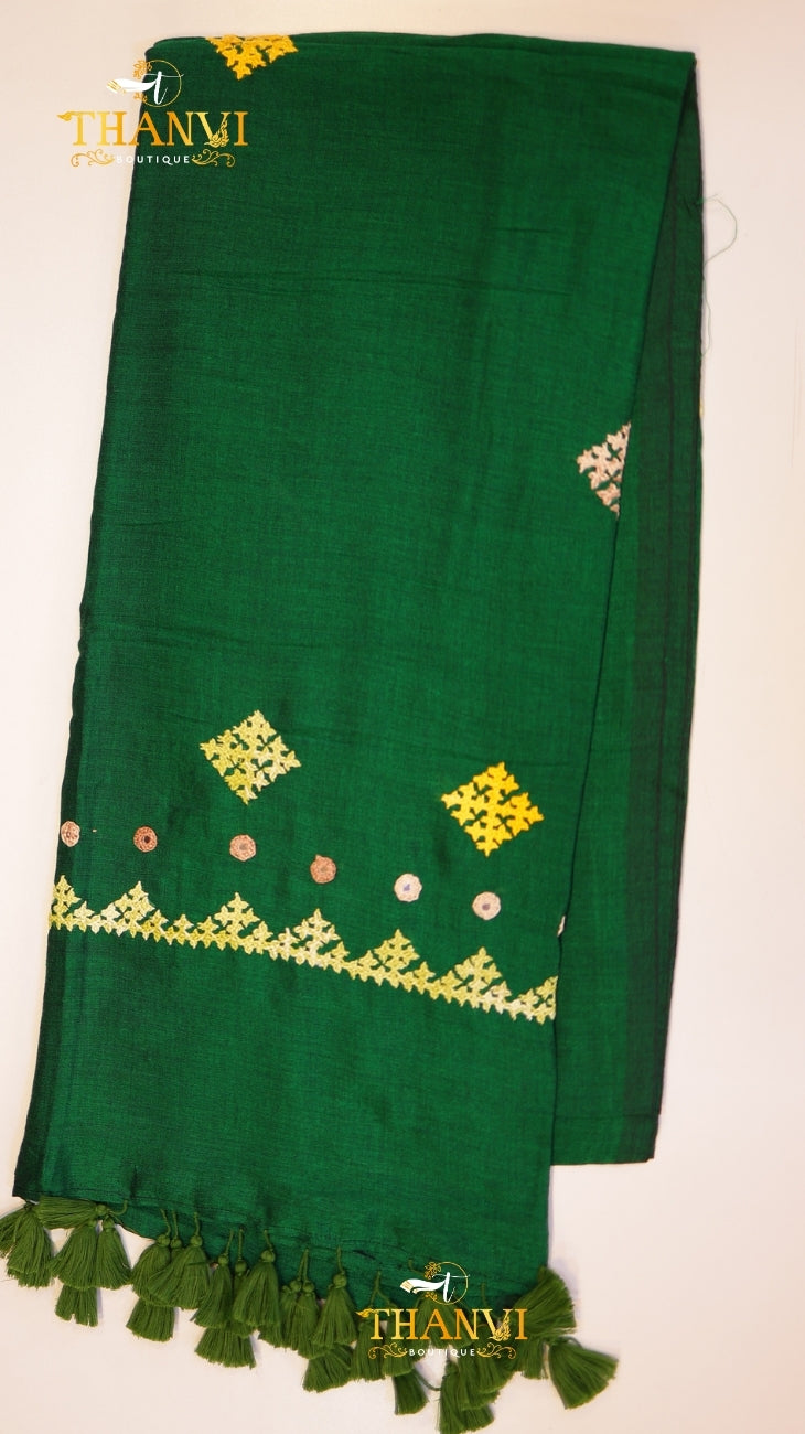 Applique Embroidery Saree