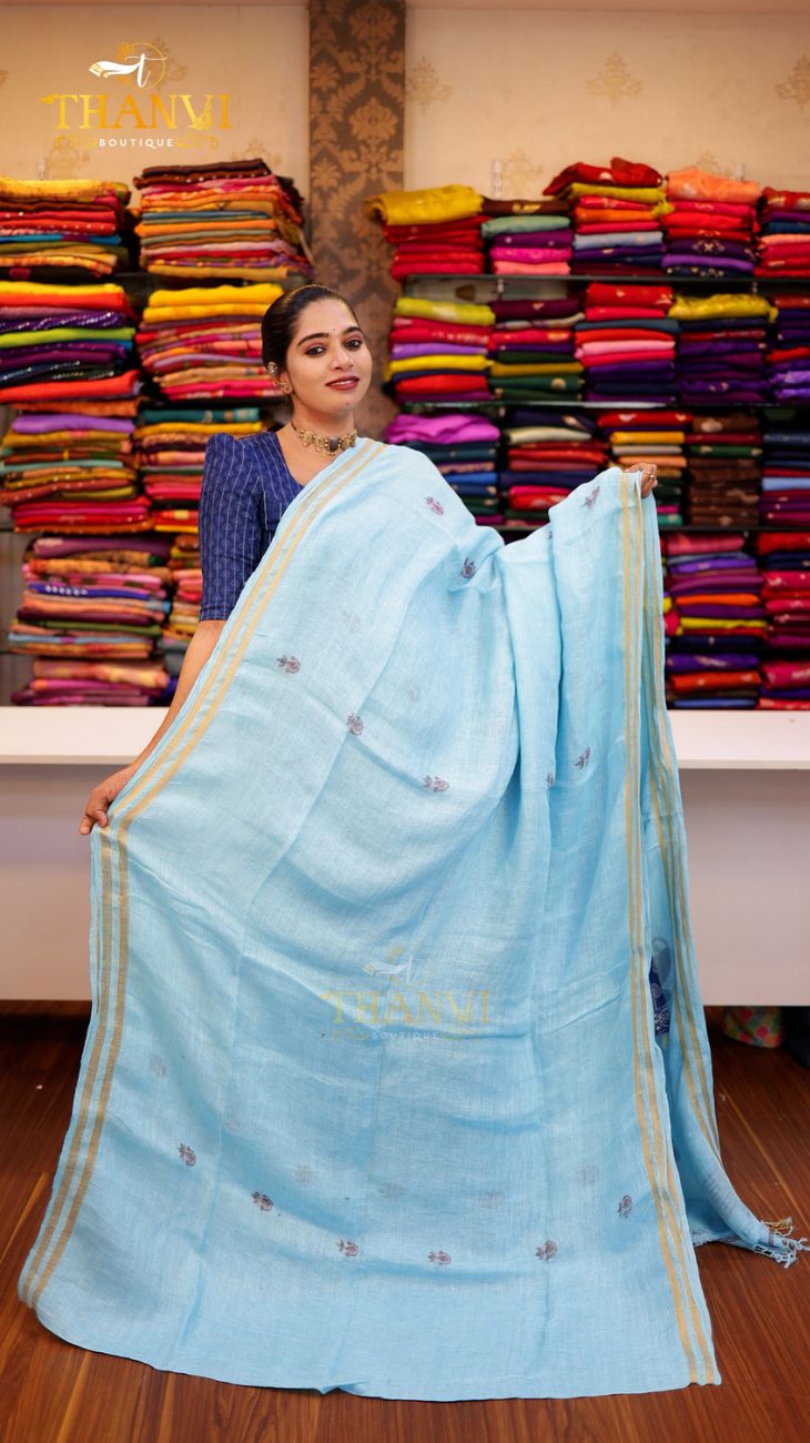 Mashru Linen Saree