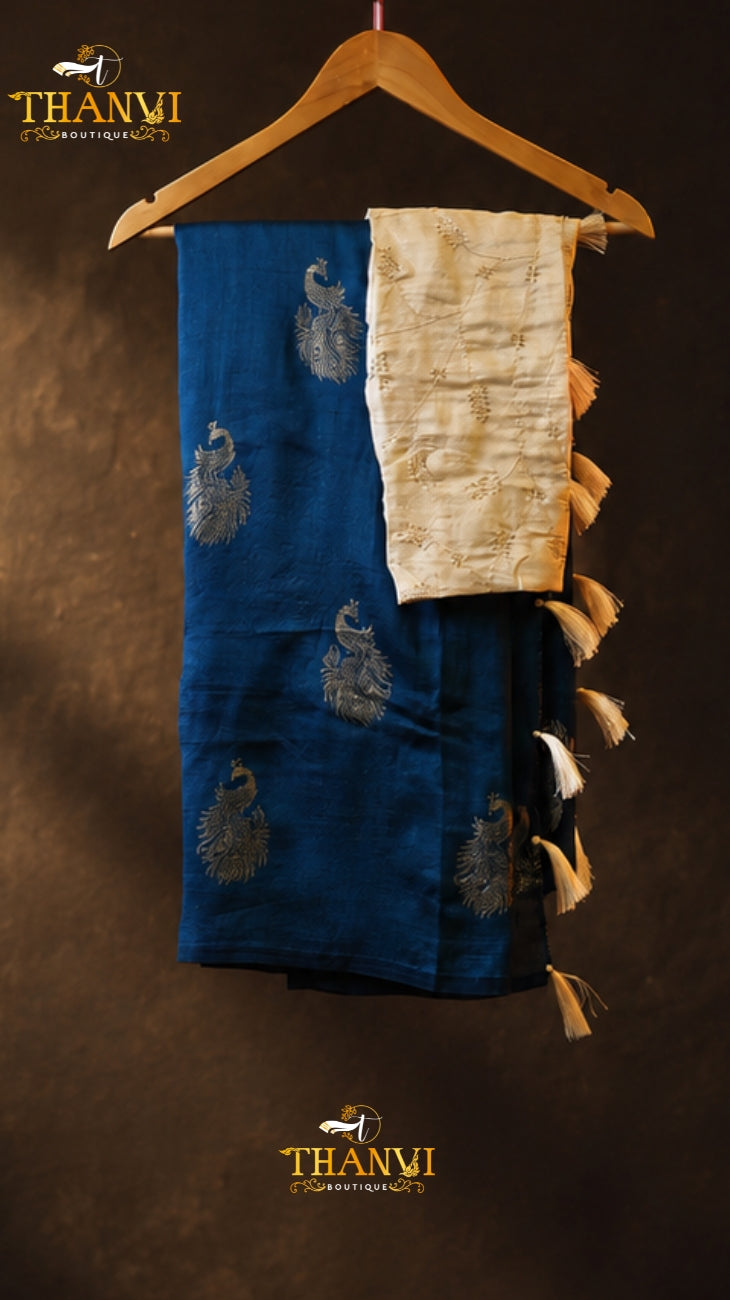 Semi  Mulberry Silk Saree