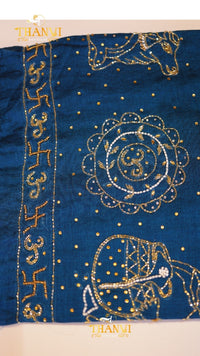 Customised Beads Work Saree