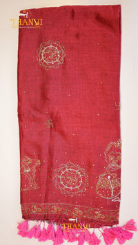 Customised Beads Work Saree