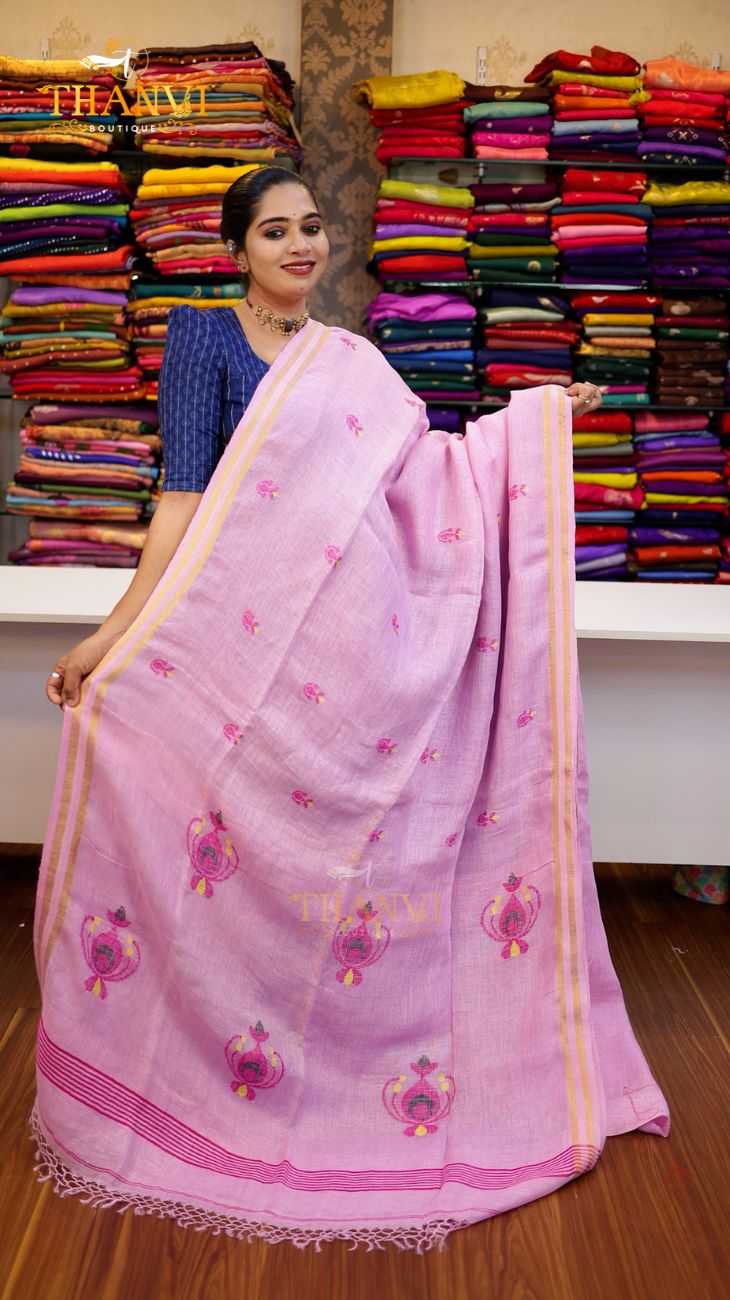 Mashru Linen Saree