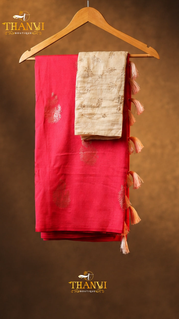 Semi  Mulberry Silk Saree