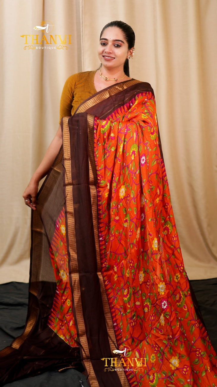 Modal Kalamkari Saree
