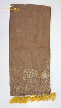 Customised Beads Work Saree