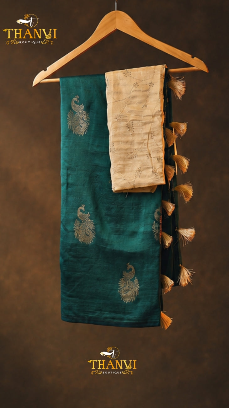 Semi  Mulberry Silk Saree