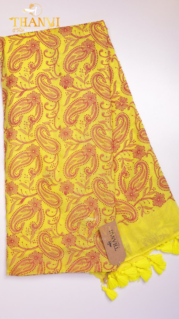 Chikankari Embroidery Modal Cotton