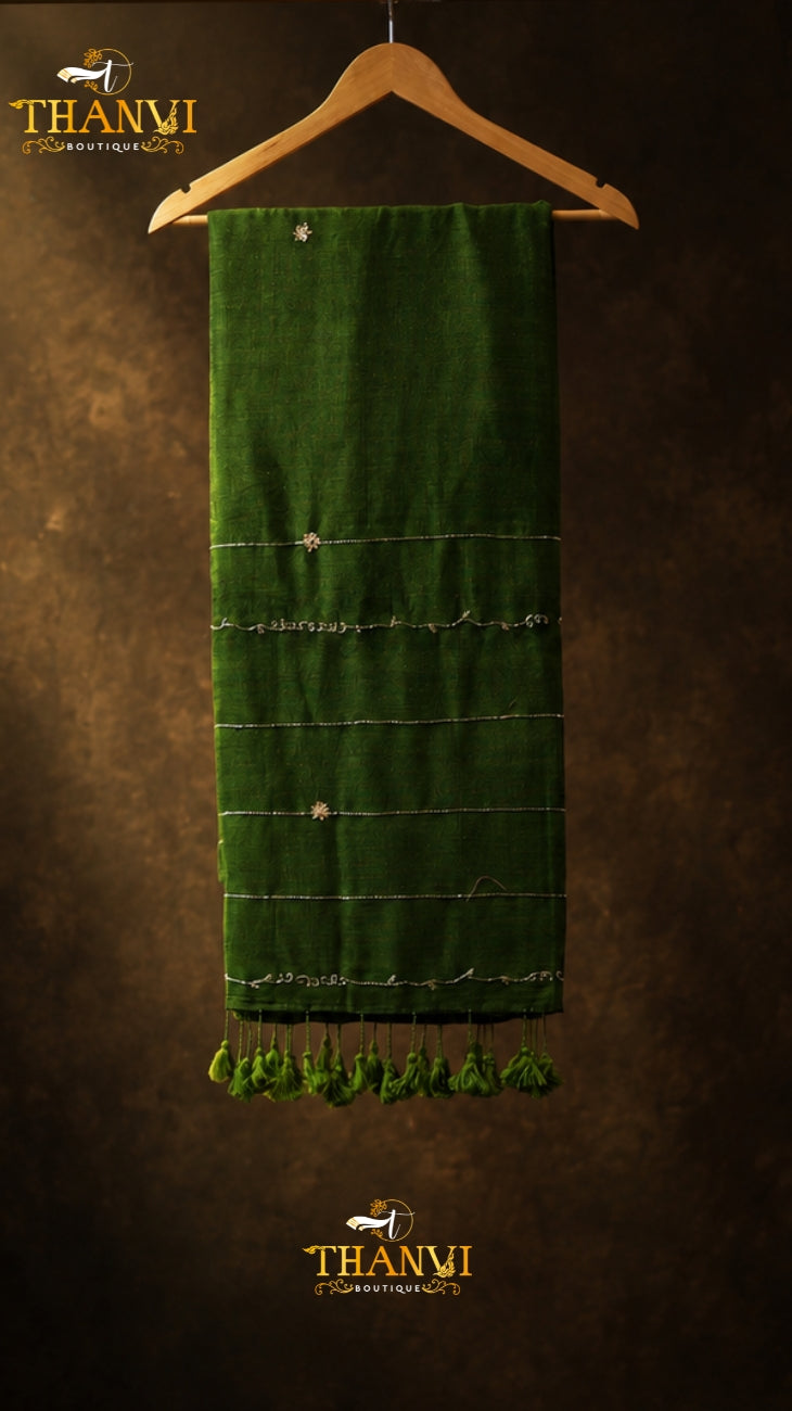 Customised Beads Work Saree
