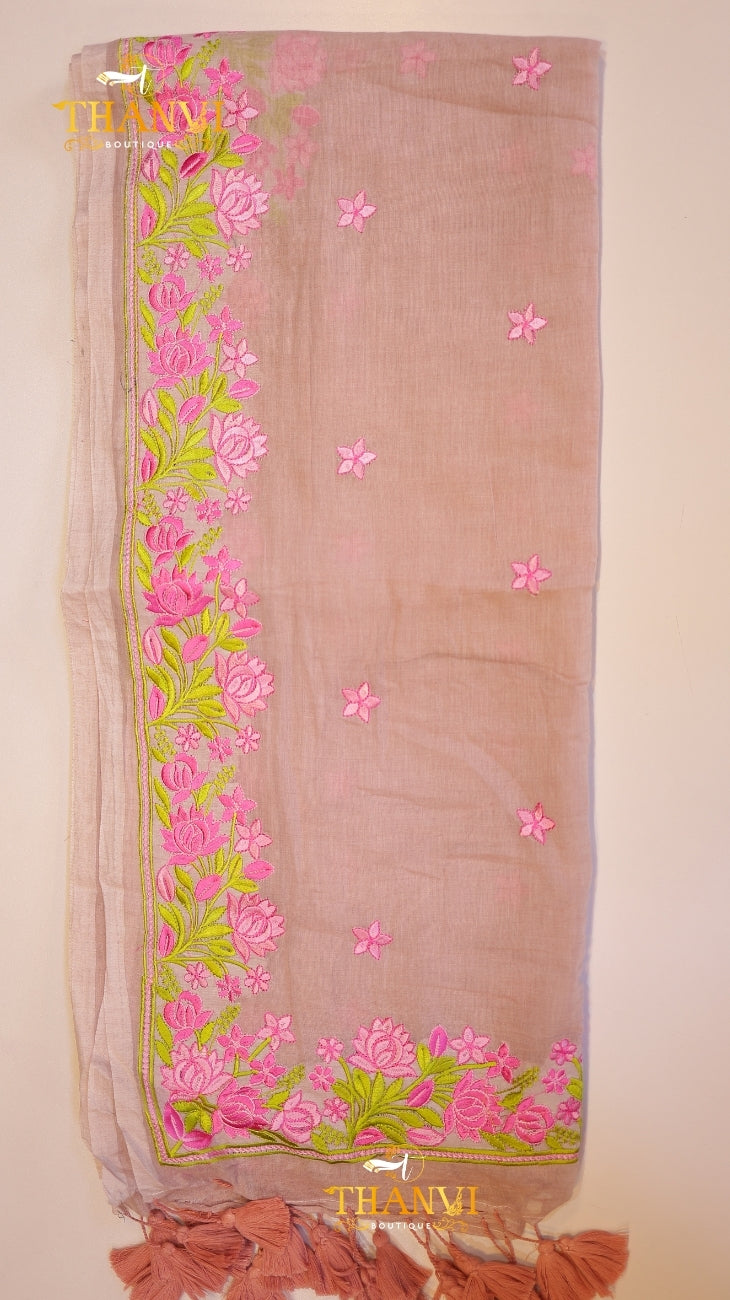 Chikankari Embroidery Modal Cotton
