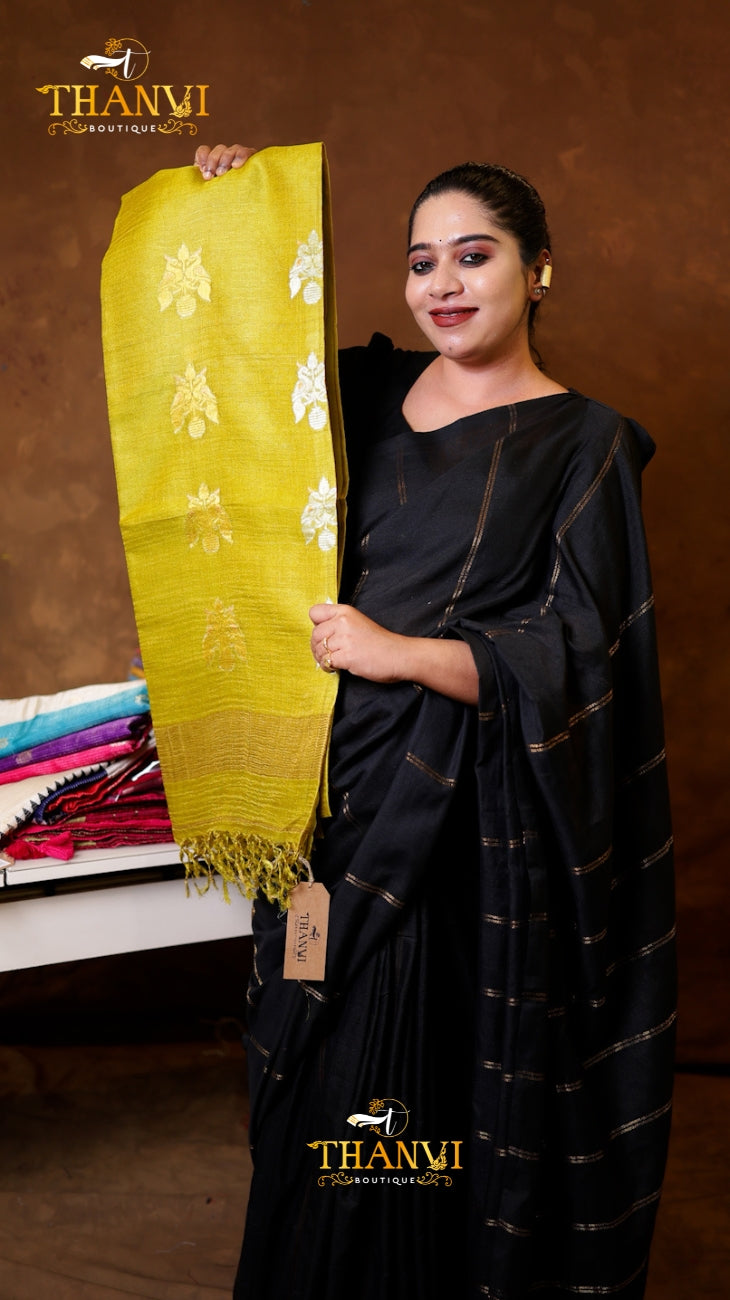 Chickoo Linen Matka saree