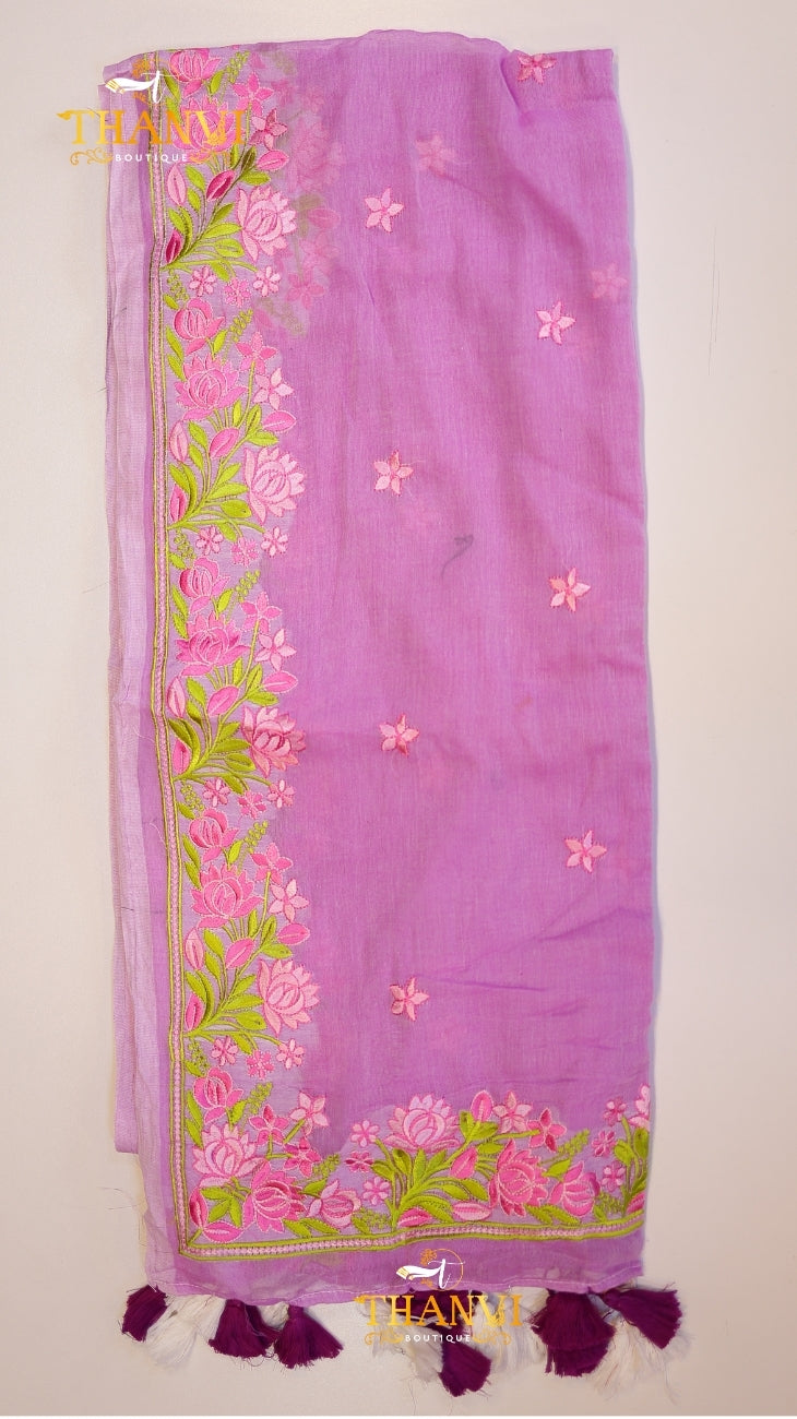 Chikankari Embroidery Modal Cotton