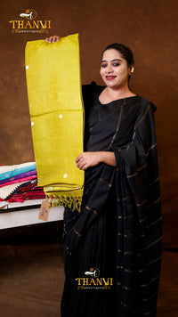 Chickoo Linen Matka saree