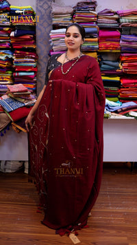 Customised Beads Work Saree